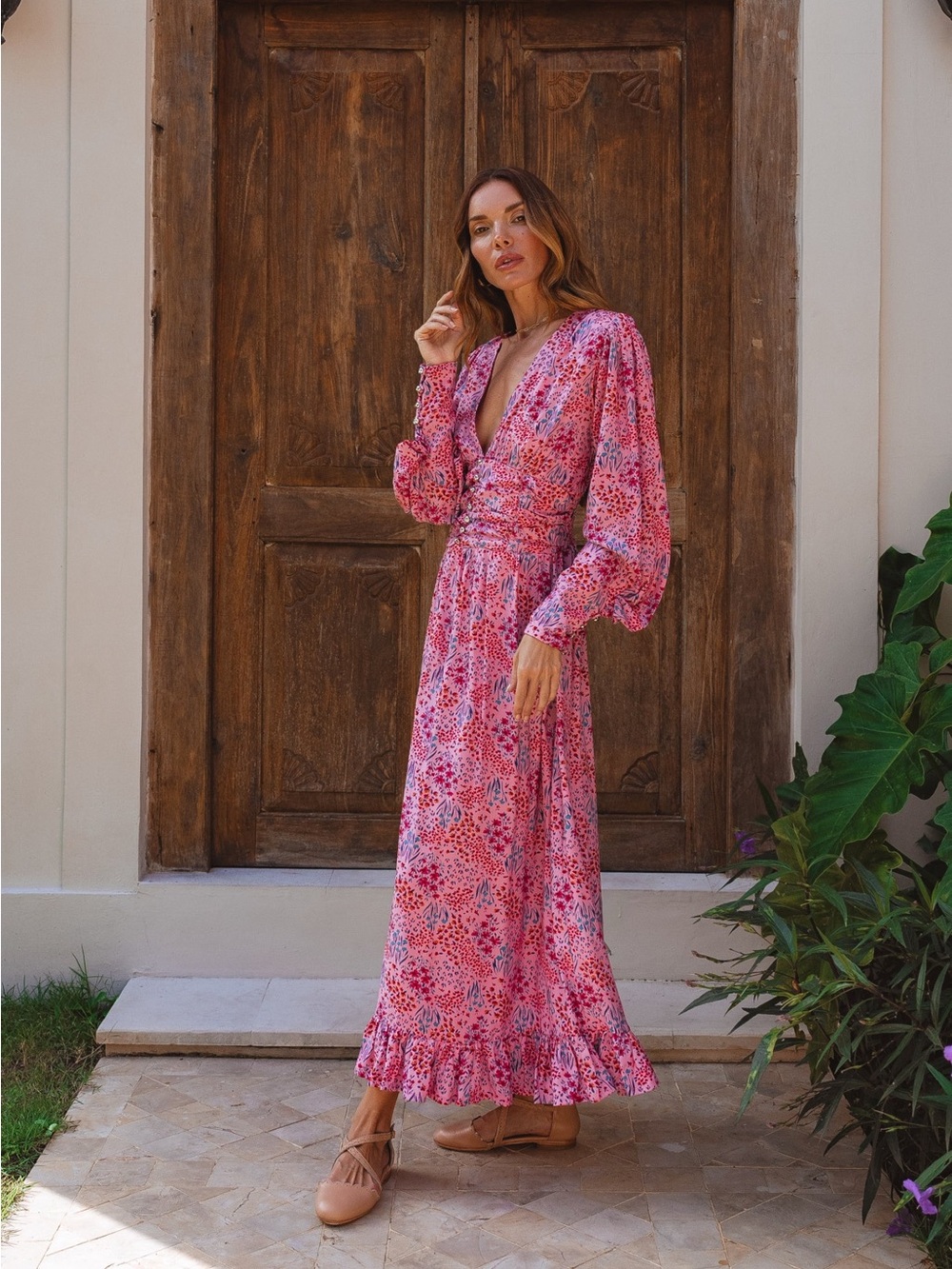 Elise Long Sleeve Maxi by Bali Elf Handmade One-of-a-kind Unique Piece NWT
